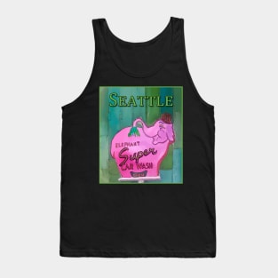 Pink Elephant Neon Sign in Seattle - Welshdesigns Tank Top